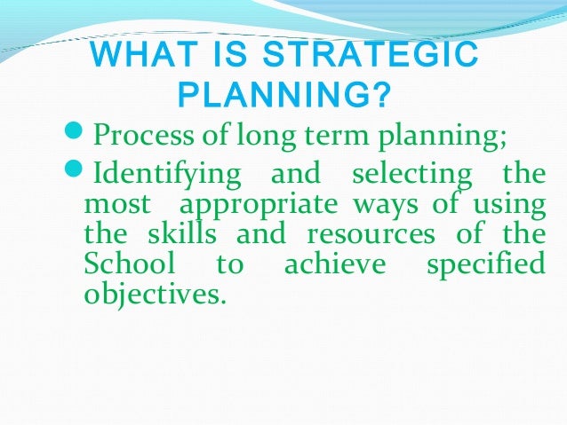 define strategic planning