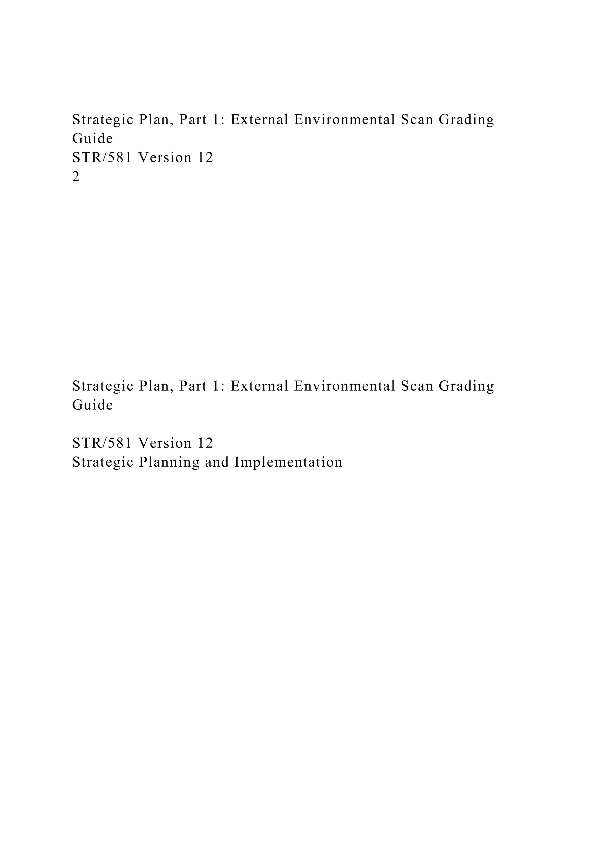 Strategic Plan, Part 1 External Environmental Scan Grading Guide.docx