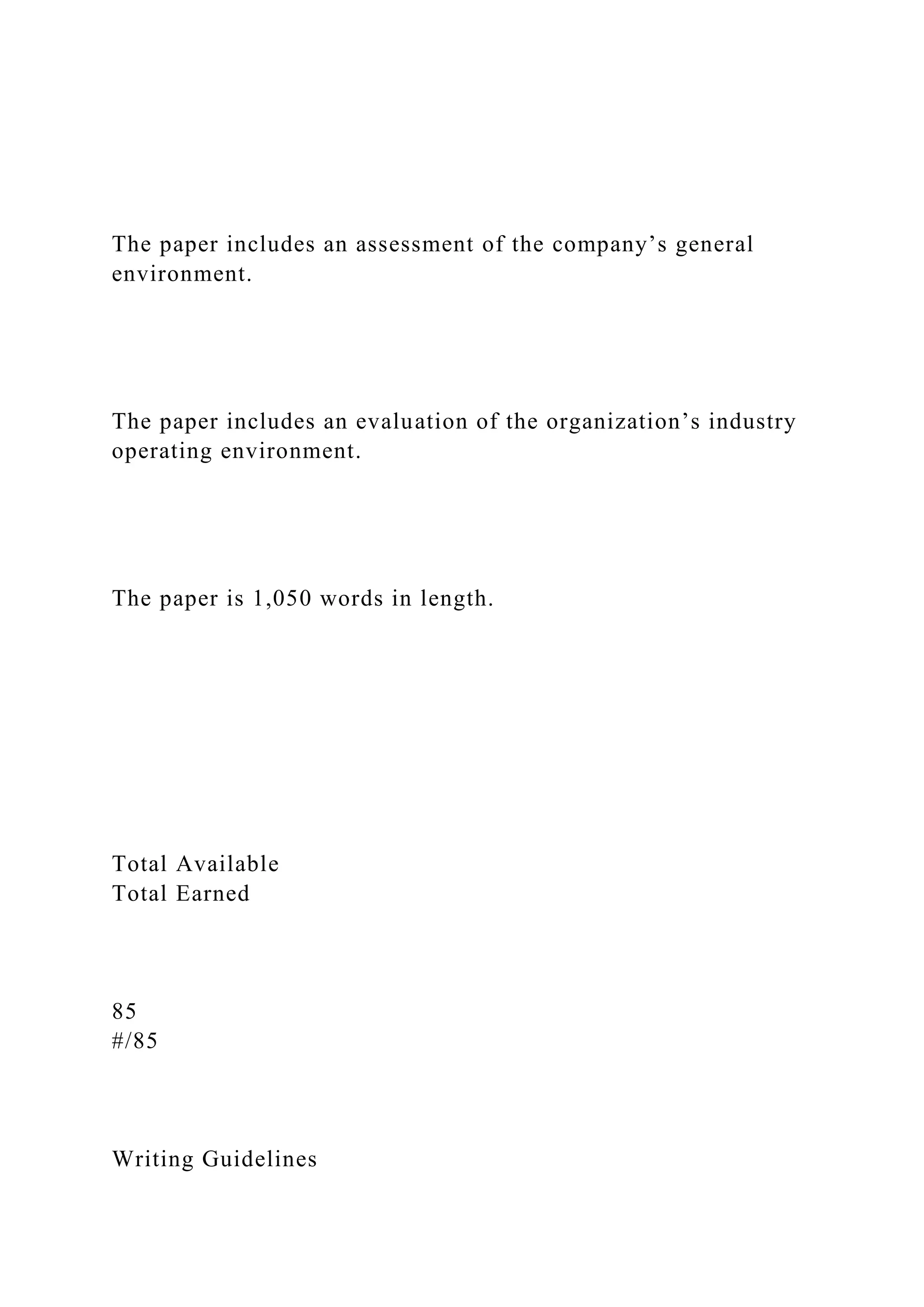 Strategic Plan, Part 1 External Environmental Scan Grading Guide.docx
