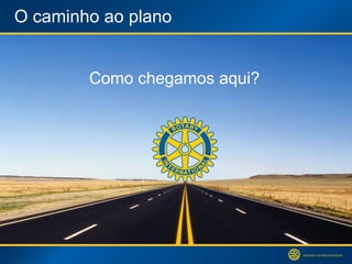 O caminho ao plano Como chegamos aqui? 
