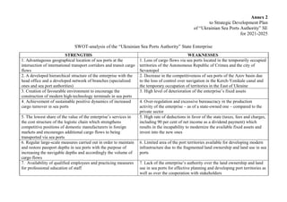 Strategic Development Plan of USPA for 2021-2025 (unofficial ...