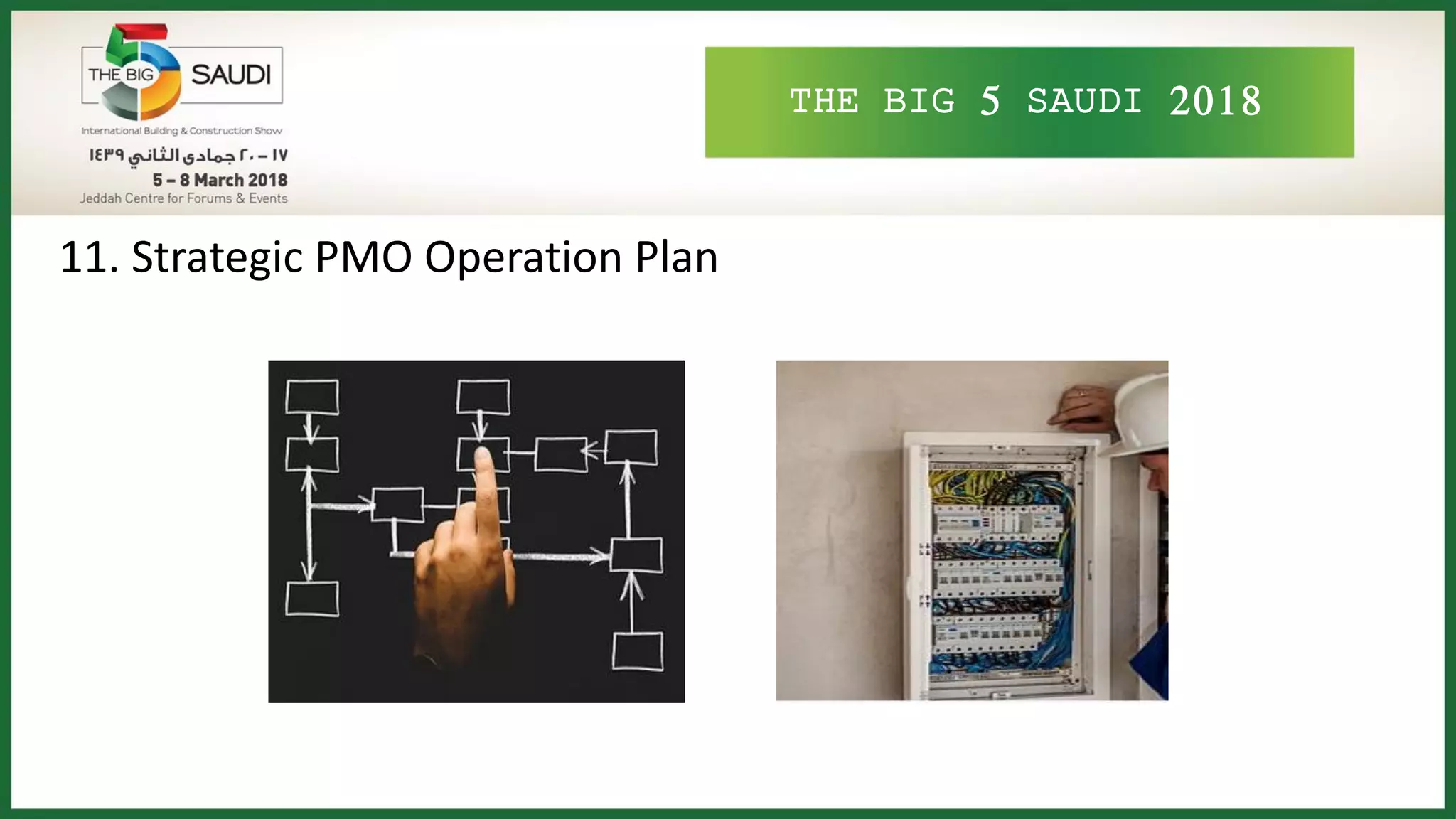 THE BIG 5 SAUDI 2018
11. Strategic PMO Operation Plan
 