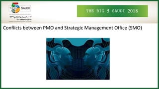 THE BIG 5 SAUDI 2018
Conflicts between PMO and Strategic Management Office (SMO)
 