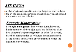 Strategic presentation | PPT