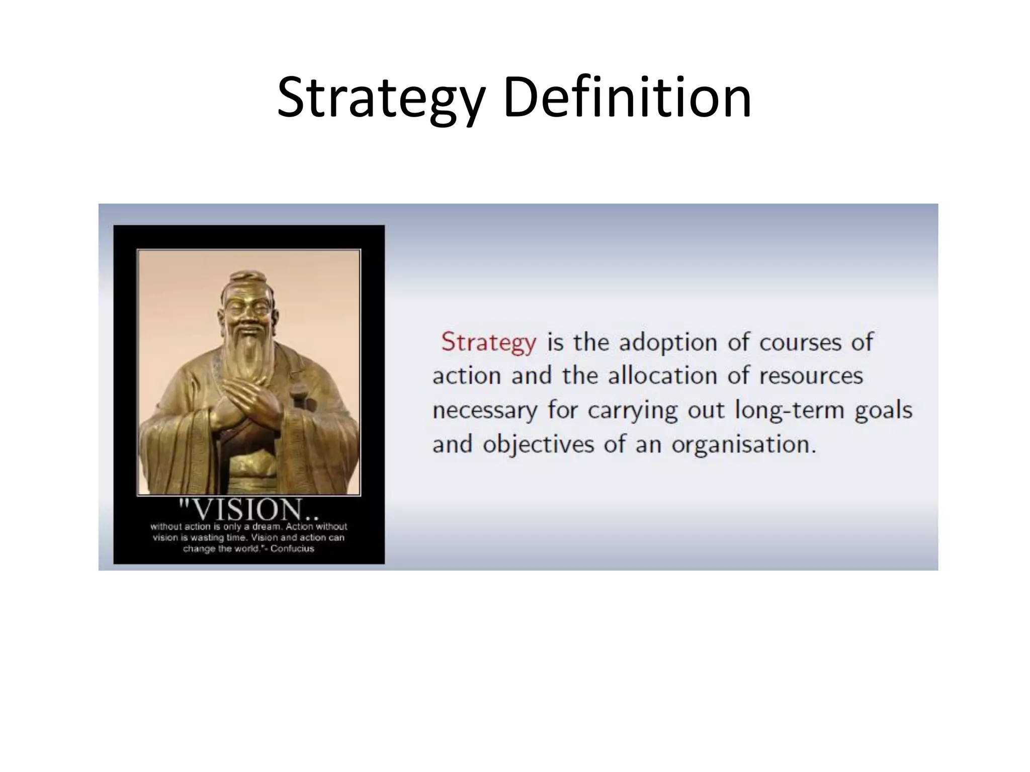 Strategy Definition
 