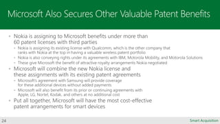  Microsoft benefits under more than
60 patent







 