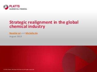 © 2013 Platts, McGraw Hill Financial. All rights reserved.
Strategic realignment in the global
chemical industry
Nandita Lal and Michello Ho
August 2013
 