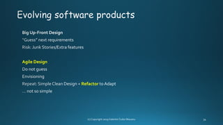 Agile Design
Refactor
 