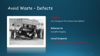 Fragility
Lack of separation of concerns, feature envy
 