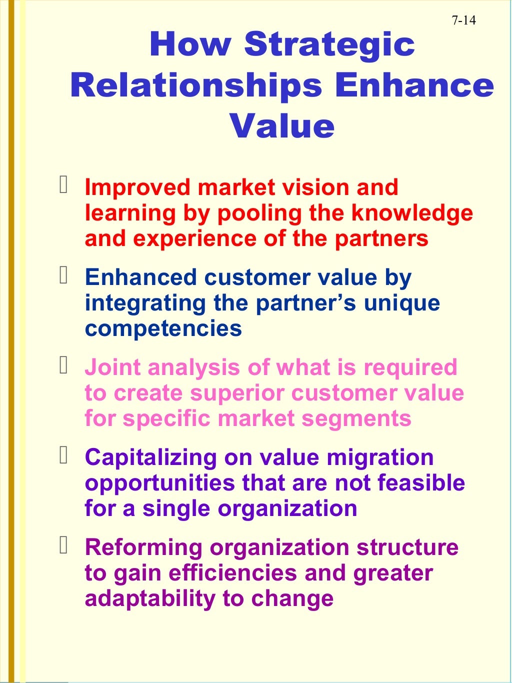 Strategic Relationships