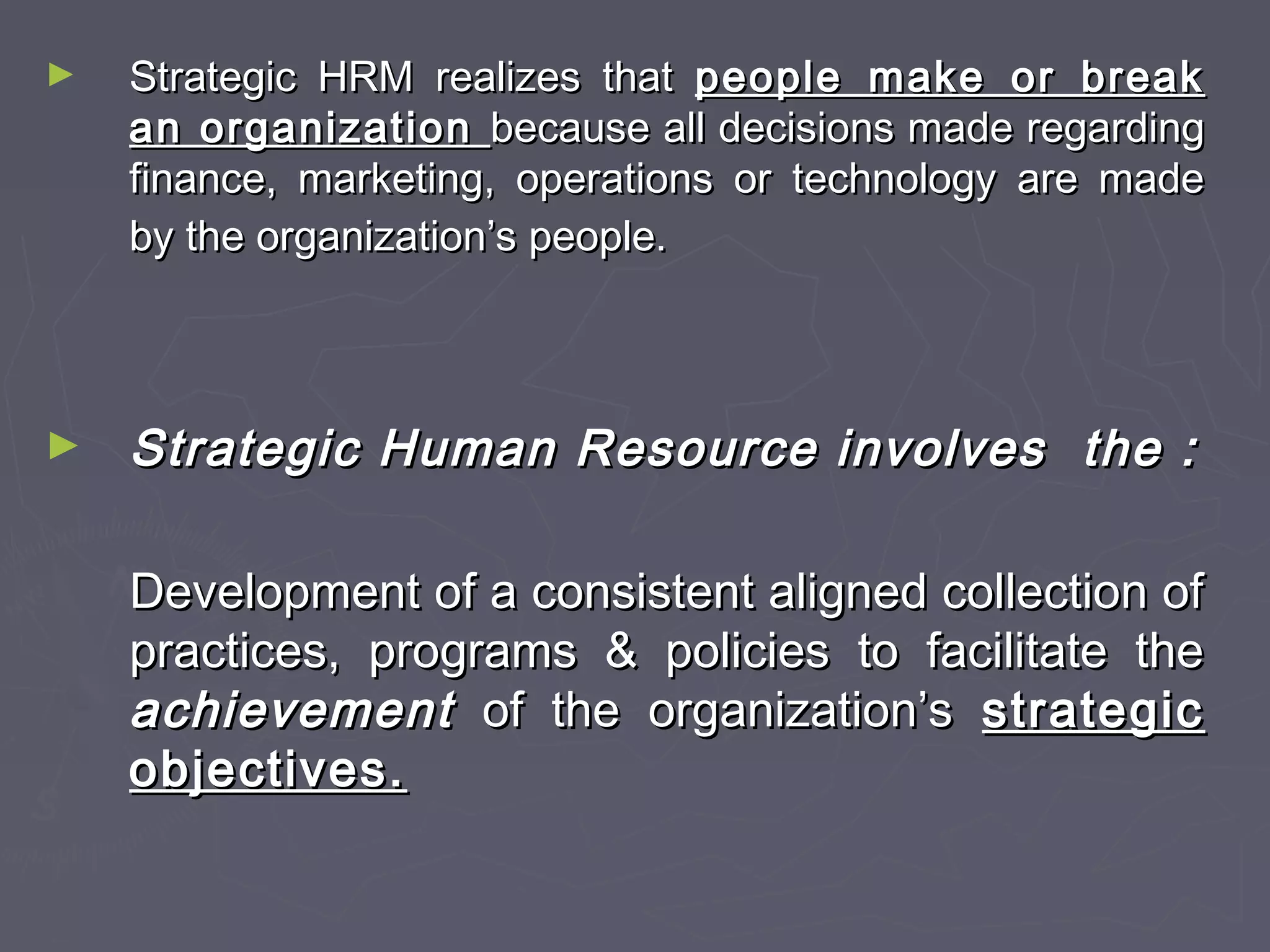 Strategic role of Human Resource Management | PPT