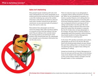 Strategic Role - Product Management