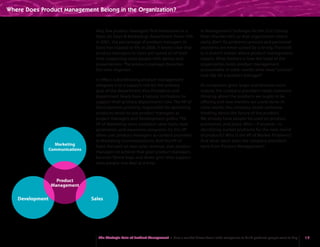 Strategic Role - Product Management