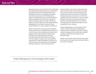 Strategic Role - Product Management