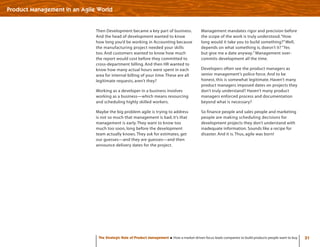 Strategic Role - Product Management