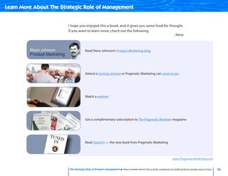 Strategic Role - Product Management