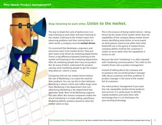 Strategic Role - Product Management