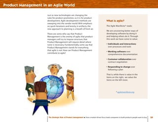 Product Management in an Agile World

                      Just as new technologies are changing the
                    ...