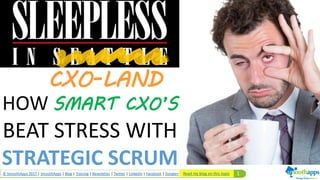1© SmoothApps 2017 | SmoothApps | Blog | Training | Newsletter | Twitter | LinkedIn | Facebook | Google+
HOW SMART CXO’S
BEAT STRESS WITH
STRATEGIC SCRUM
CXO-LAND
Read my blog on this topic
 