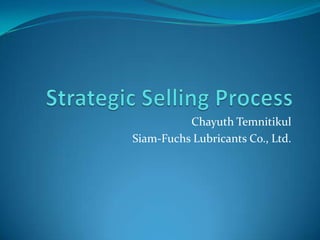 Chayuth Temnitikul
Siam-Fuchs Lubricants Co., Ltd.
 