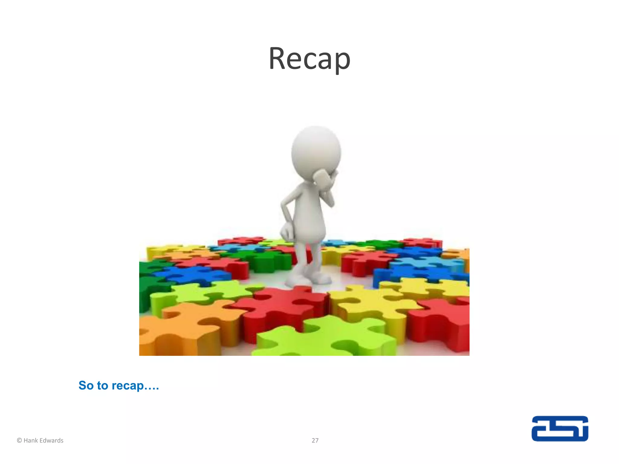 Recap© Hank Edwards27So to recap….