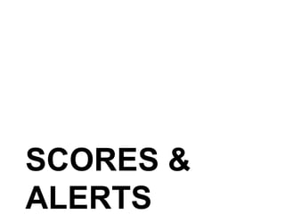 SCORES &
ALERTS
 