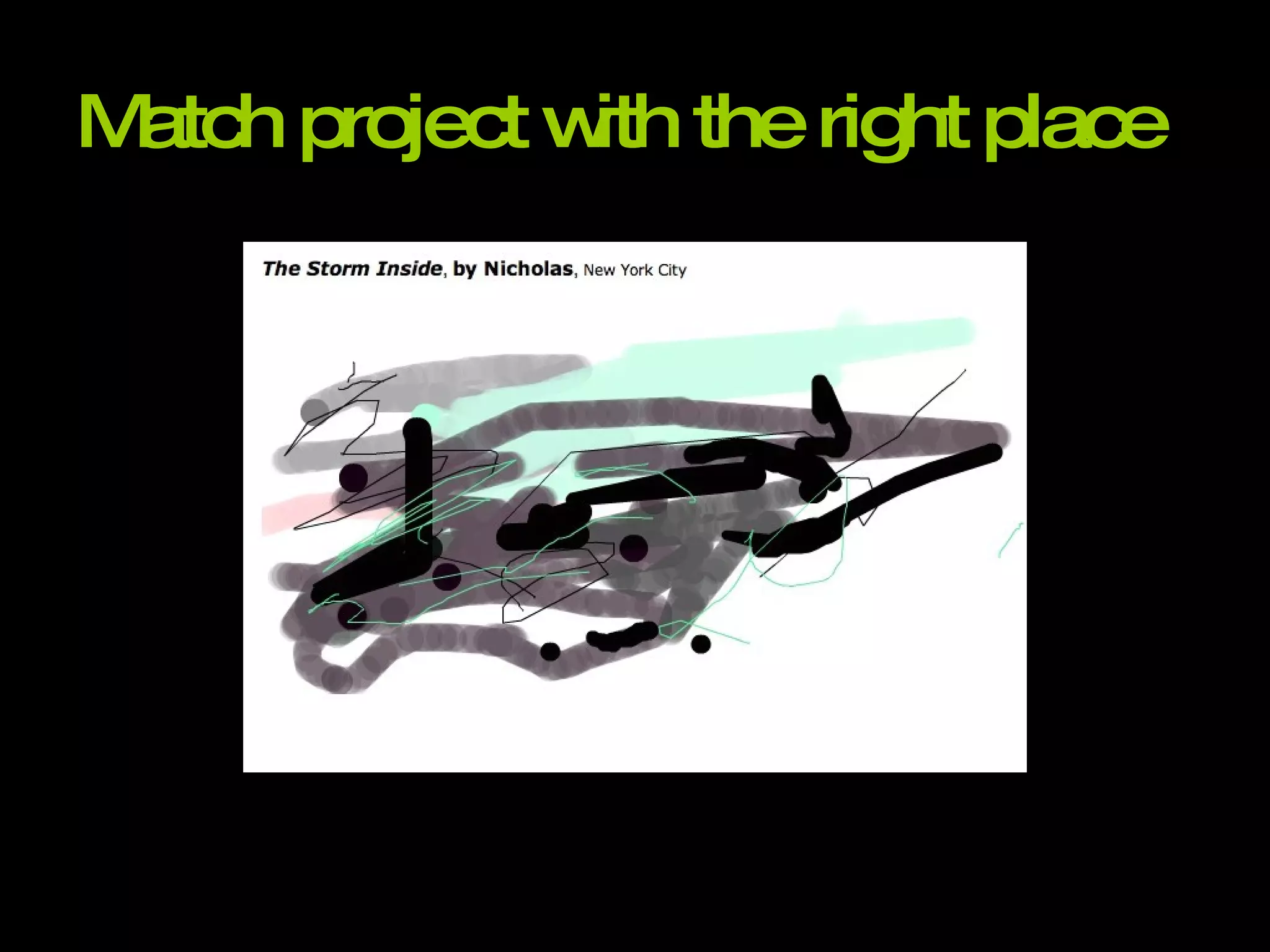 Match project with the right place 