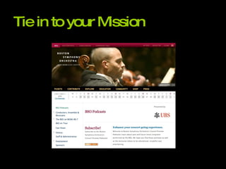 Tie in to your Mission 