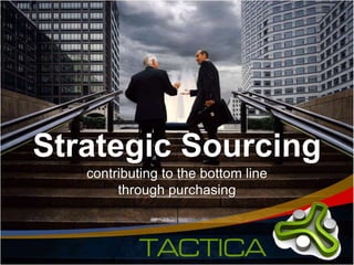Strategic Sourcing
   contributing to the bottom line
        through purchasing
 