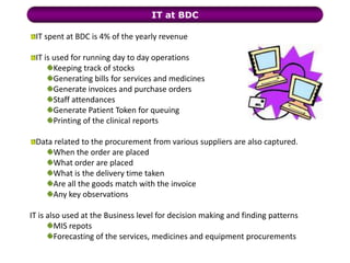 Analysis and demand projection done on product basisSupplier Selection Criteria:After sales Service /AMC