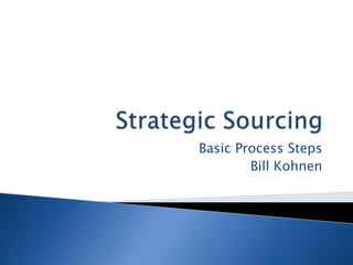 Basic Process Steps
        Bill Kohnen
 