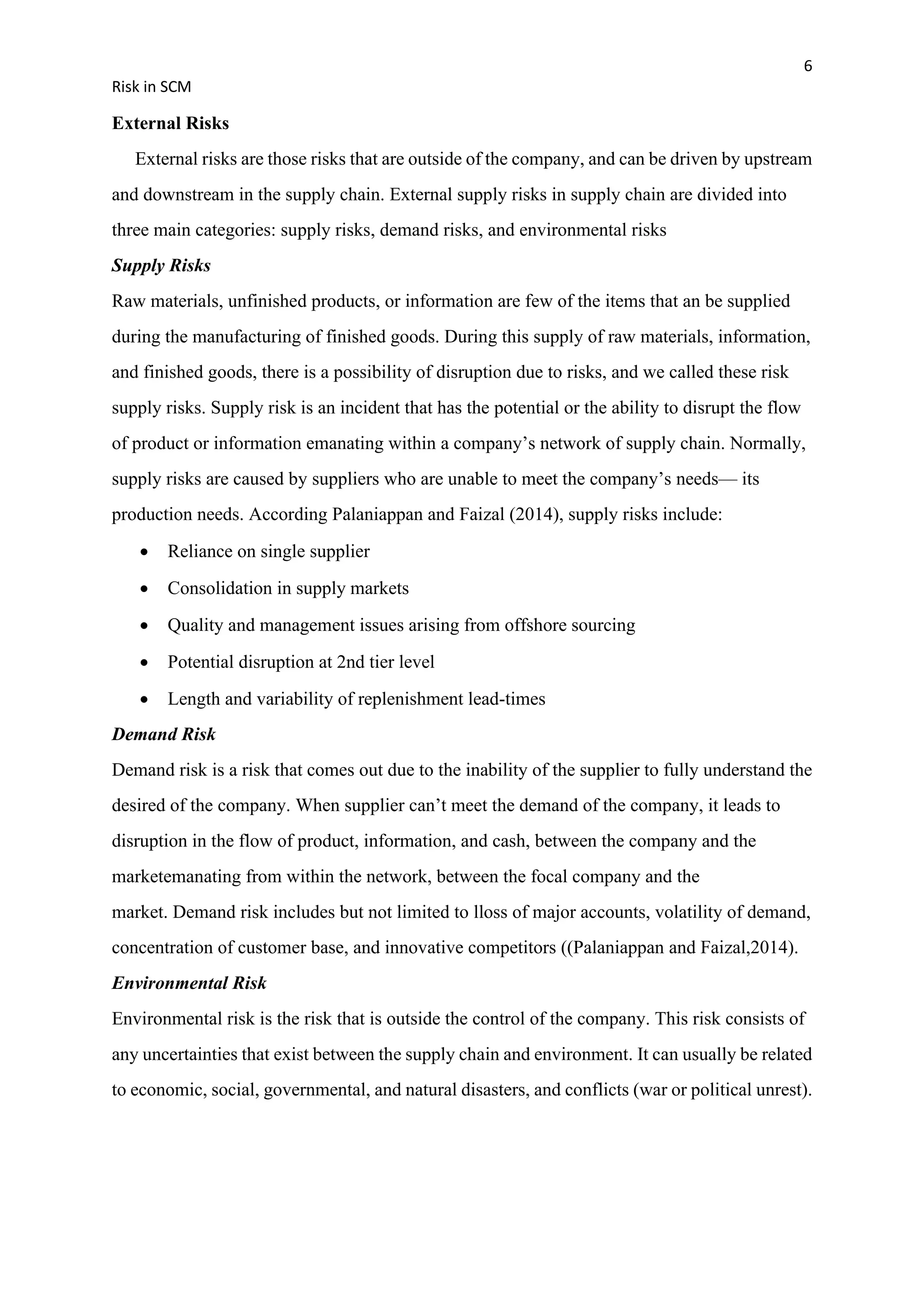 External Risks For Manufacturing Strategic Supply Chain Management Final Project.pdf
