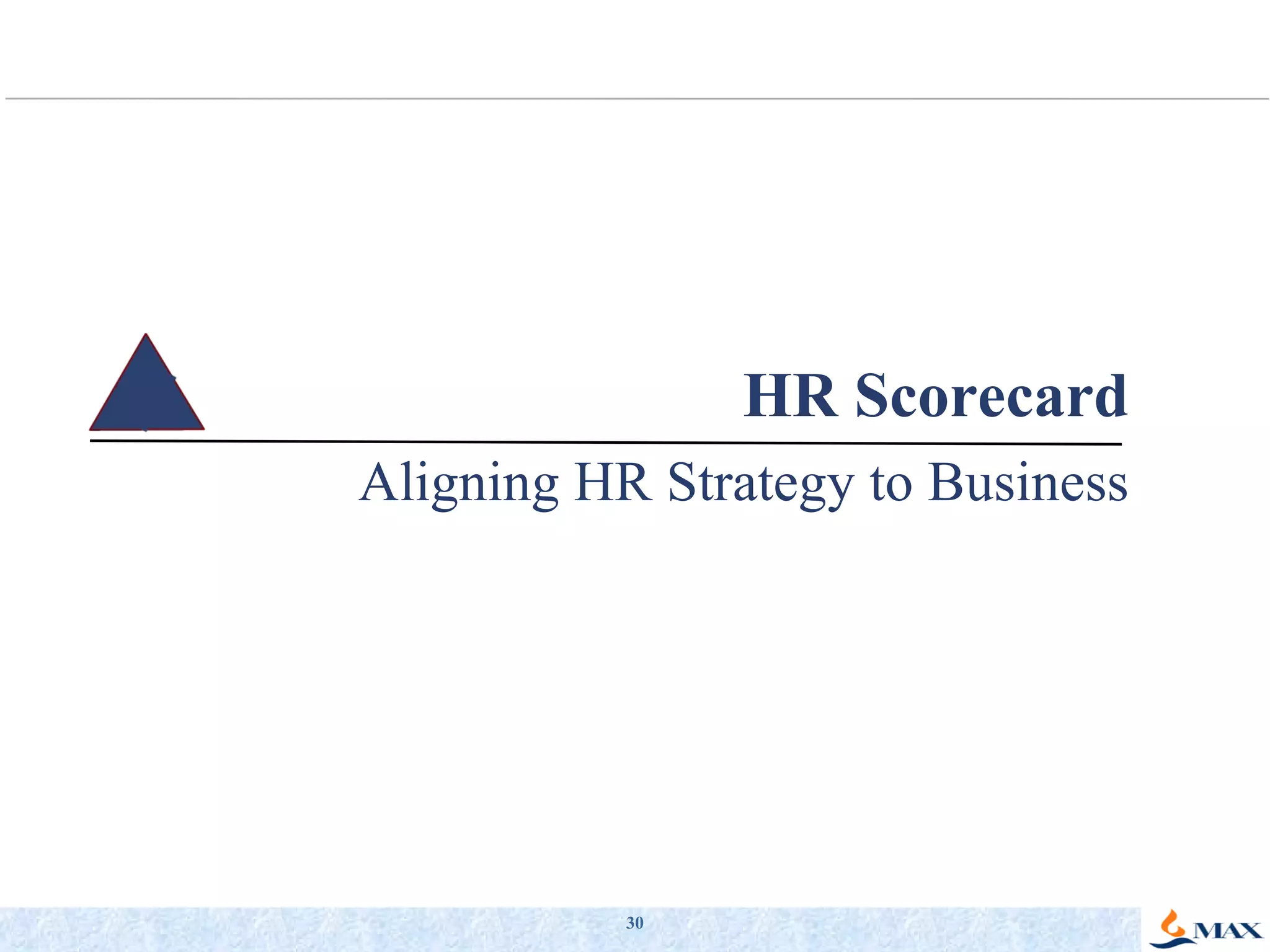 HR Scorecard Aligning HR Strategy to Business 