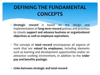 COMPONENTS OF TOTAL REWARD
STRATEGY
 