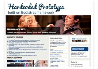 Hardcoded Prototype
built on Bootstrap framework
 