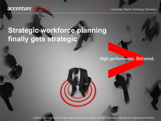 Copyright © 2016 Accenture All rights reserved. Accenture, its logo, and High Performance Delivered are trademarks of Accenture.
Strategic workforce planning
finally gets strategic
 