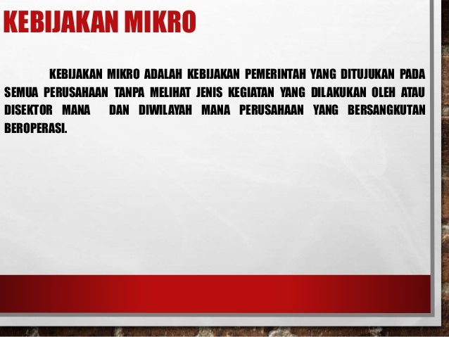 Strategi dan kebijakan pembangunan ekonomi