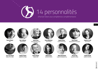 13
Patricia Roehri
PDG
Marc Lehmann
Directeur Général
Valérie Ortiz
Responsable Média Planning
 Fabrication
Carine Wohlhuter
Chef de Publicité
Isabelle Offner
Assistante Administrative
Nicolas Brobst
Intégrateur Web
Noémie Gress
Assistante de Publicité
Hélène Bonnefond
Chargée de développement Lyon
Jean-Paul Pfaadt
Graphiste Print  Digital
Stephan Tolstoï
Graphiste Print  Digital
Élise Poichot
Responsable Média Planning Digital
Manuel Feig
Responsable Technique
Tiphanie Le Gall
Chef de Publicté
Isabelle Staudt
Graphiste  Illustratrice
14 personnalités
d’horizon divers aux compétences complémentaires
Ω
 