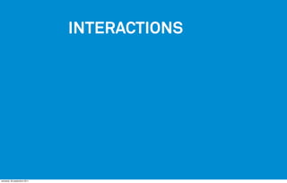 INTERACTIONS




vendredi, 30 septembre 2011
 