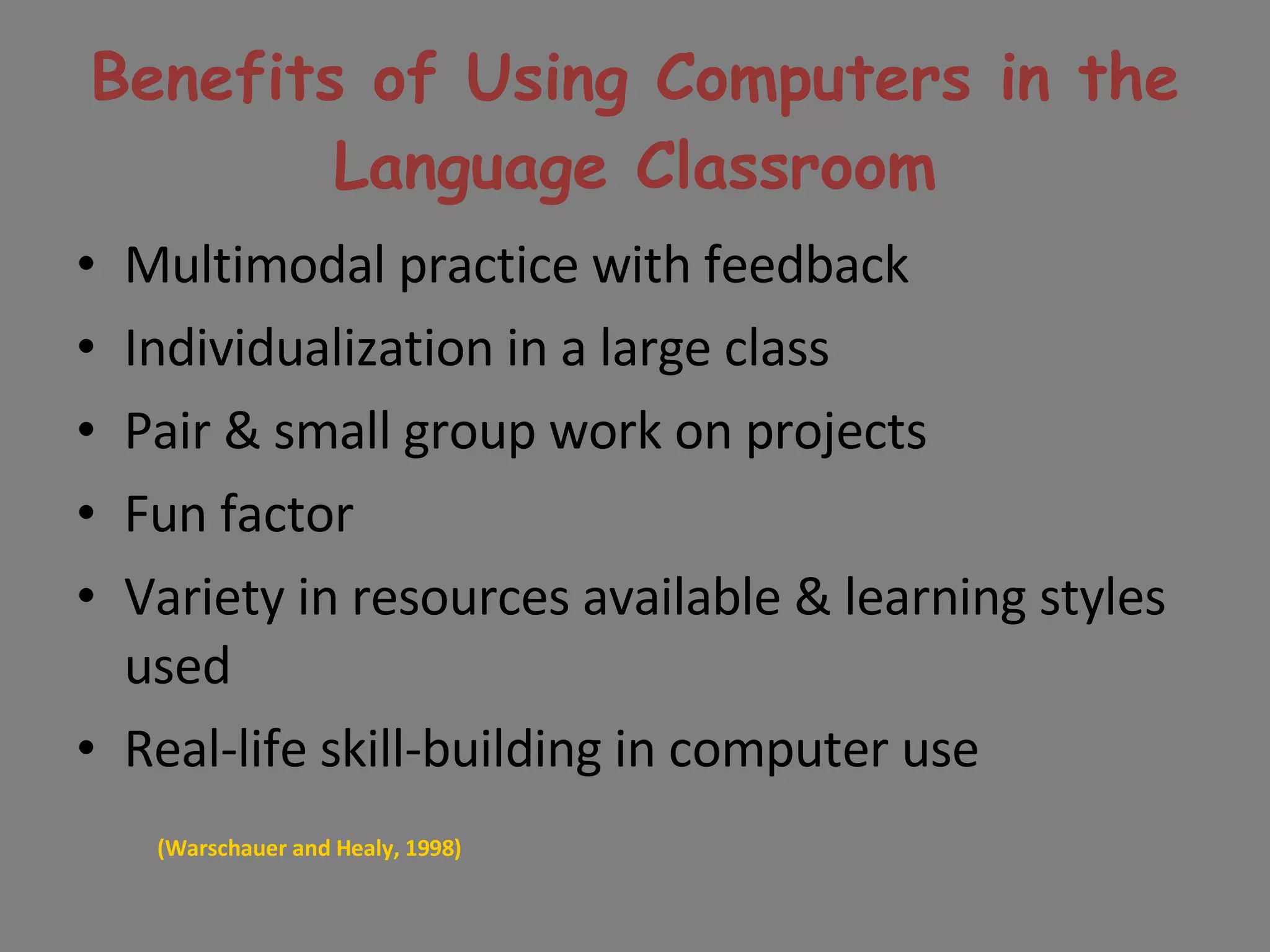 Strategies for Integrating Technology in the Language Classroom | PPT