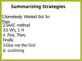 Saac Method Box strategies-in-summarizing1.1.pptx it's important documents | PPTX