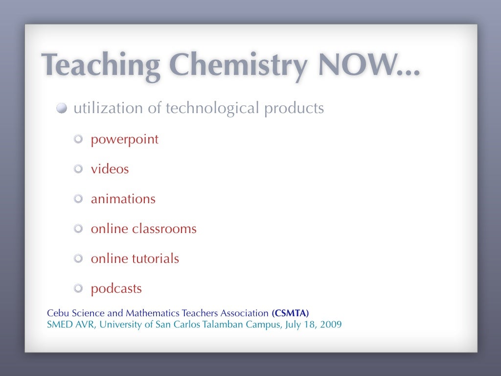 Strategies In Teaching Chemistry