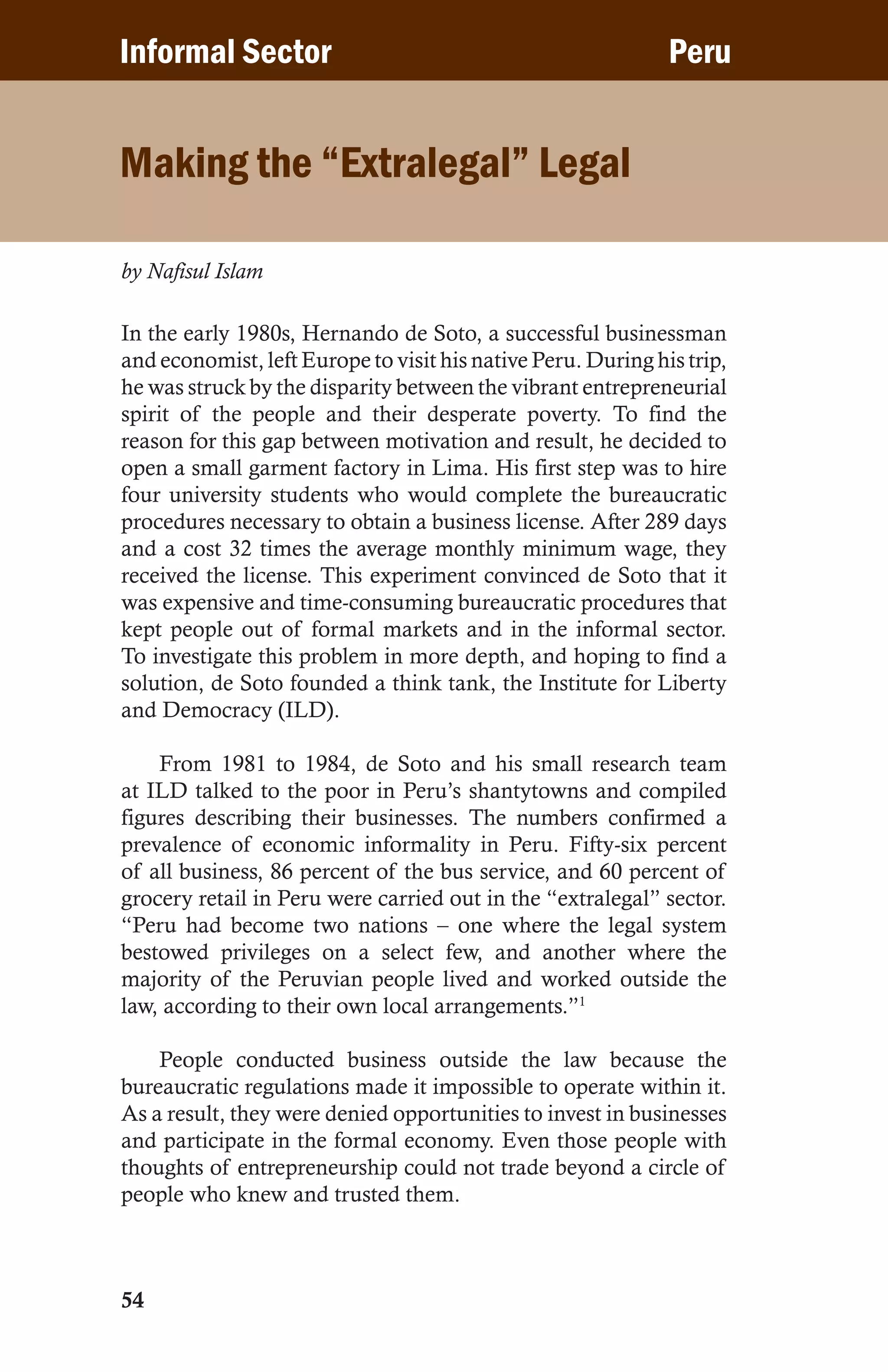 Strategies informalsector | PDF