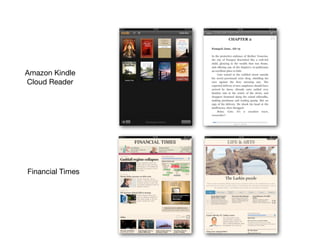 Amazon Kindle
Cloud Reader




Financial Times
 