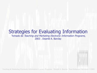Strategies for Evaluating Information  Tomado de  Teaching and Marketing Electronic Information Programs , 2003 . Doanld A. Barclay 