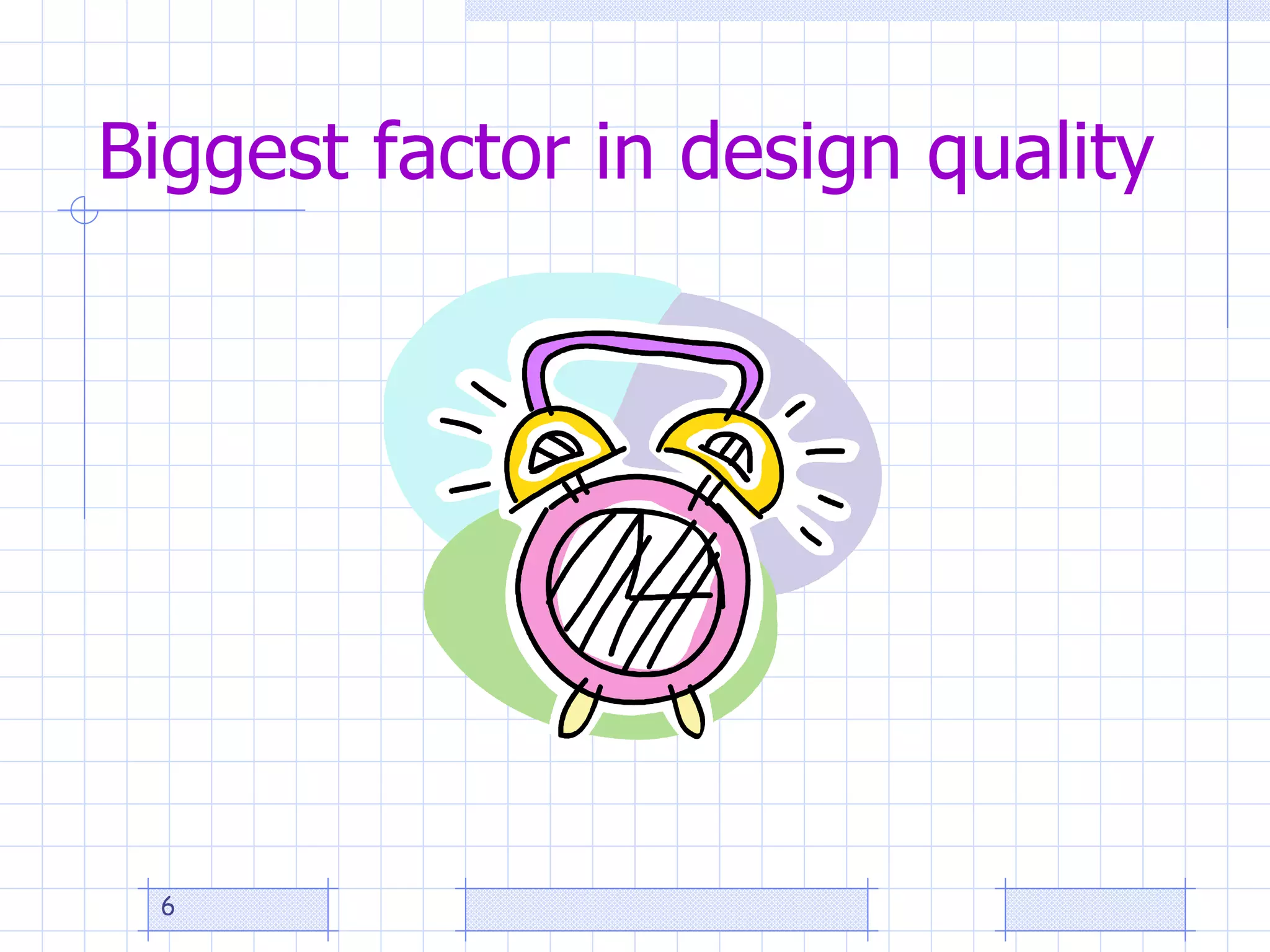 Biggest factor in design quality 