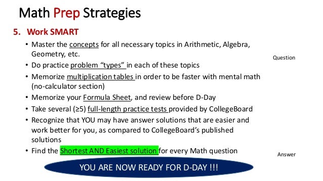 Strategies and Tips for SAT Math - from a perfect 800 scorer
