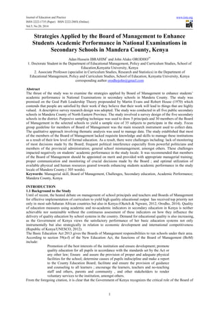 Journal of Education and Practice www.iiste.org
ISSN 2222-1735 (Paper) ISSN 2222-288X (Online)
Vol.5, No.20, 2014
1
Strate...