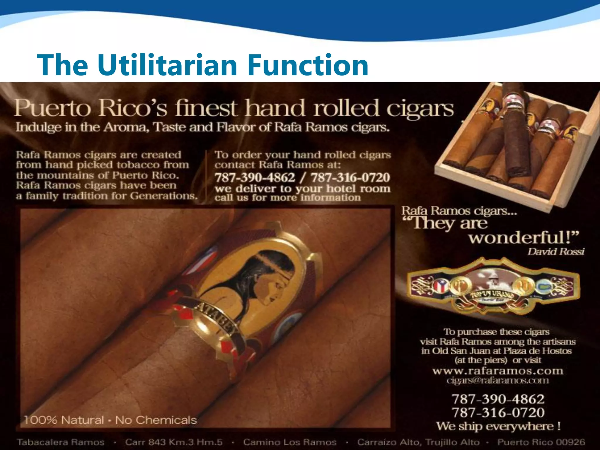 The Utilitarian Function
 