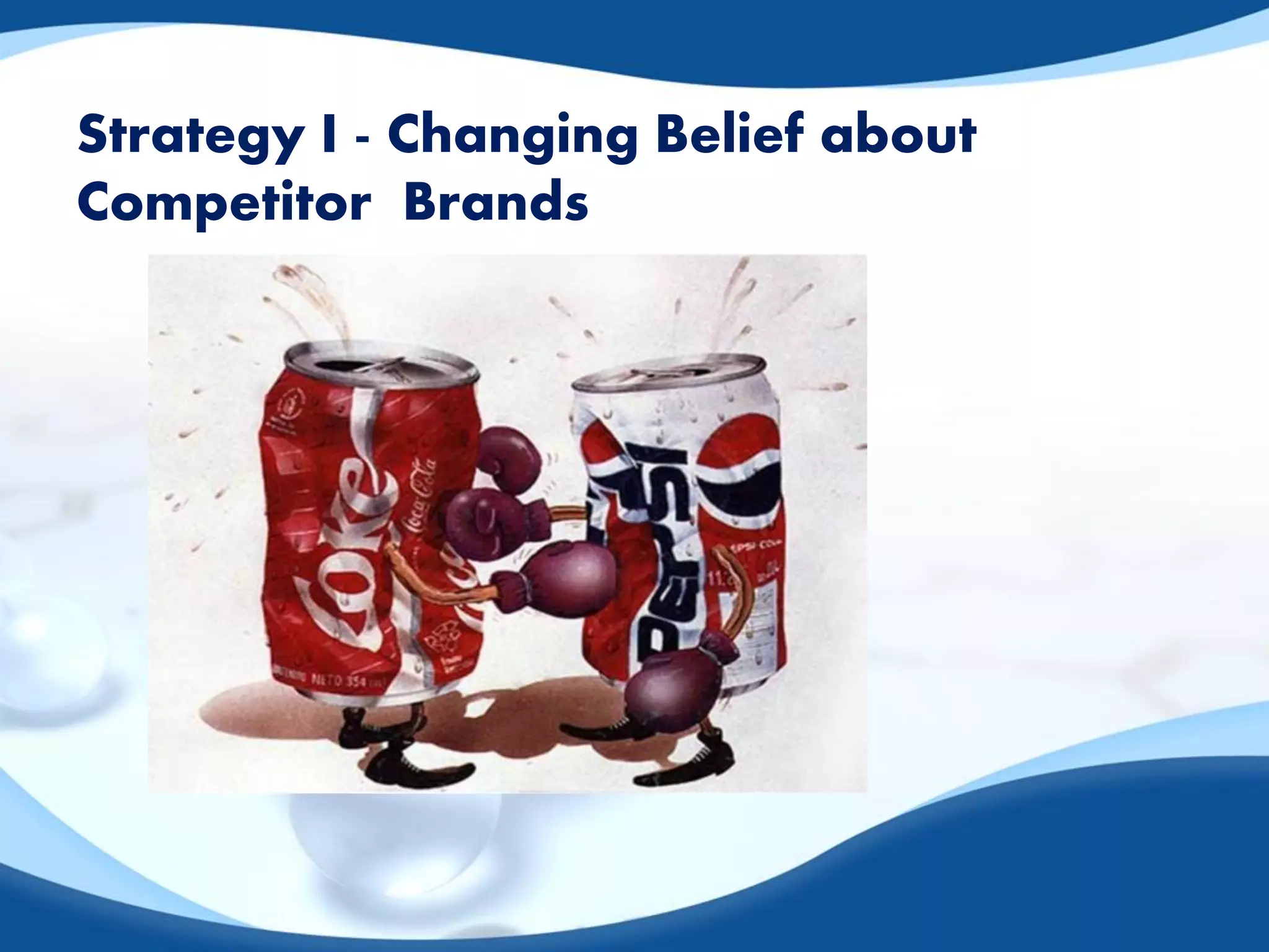 Strategy I - Changing Belief about
Competitor Brands
 